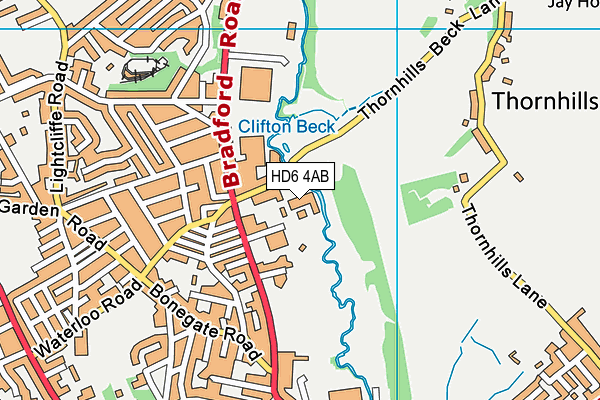 Wellholme Park map (HD6 4AB) - OS VectorMap District (Ordnance Survey)