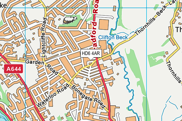 HD6 4AR map - OS VectorMap District (Ordnance Survey)