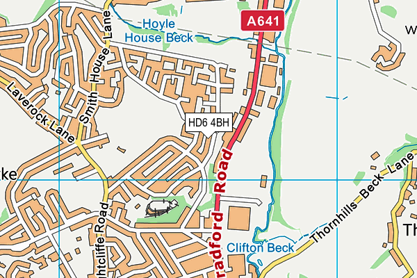 HD6 4BH map - OS VectorMap District (Ordnance Survey)