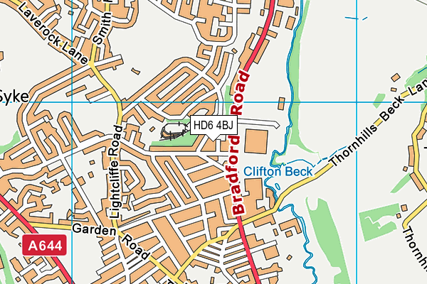 HD6 4BJ map - OS VectorMap District (Ordnance Survey)