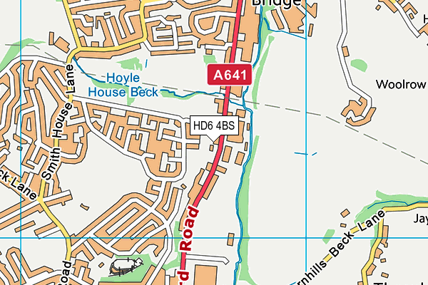 HD6 4BS map - OS VectorMap District (Ordnance Survey)