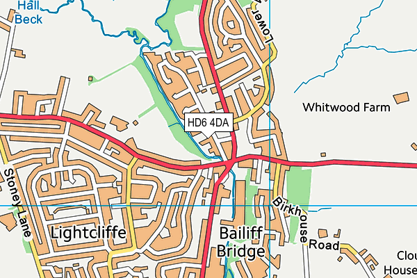 Bailiff Bridge map (HD6 4DA) - OS VectorMap District (Ordnance Survey)