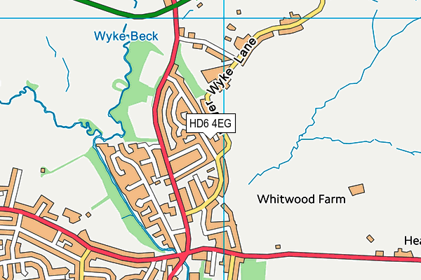 HD6 4EG map - OS VectorMap District (Ordnance Survey)