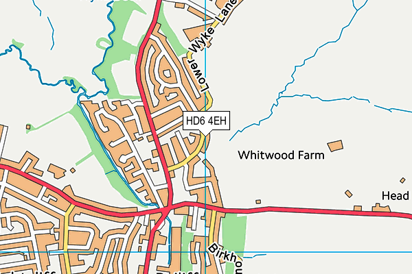 HD6 4EH map - OS VectorMap District (Ordnance Survey)