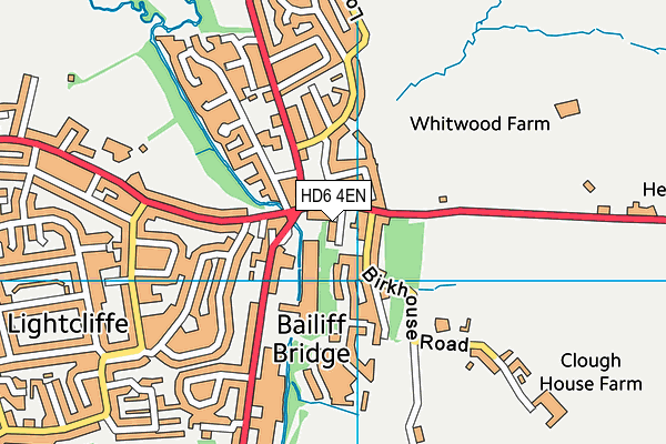 Bridges Fitness Centre map (HD6 4EN) - OS VectorMap District (Ordnance Survey)