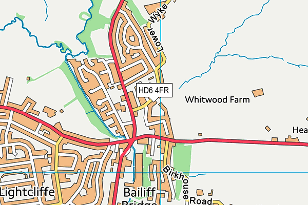 HD6 4FR map - OS VectorMap District (Ordnance Survey)