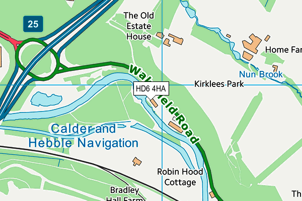 HD6 4HA map - OS VectorMap District (Ordnance Survey)