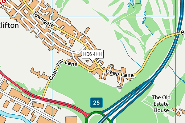 HD6 4HH map - OS VectorMap District (Ordnance Survey)