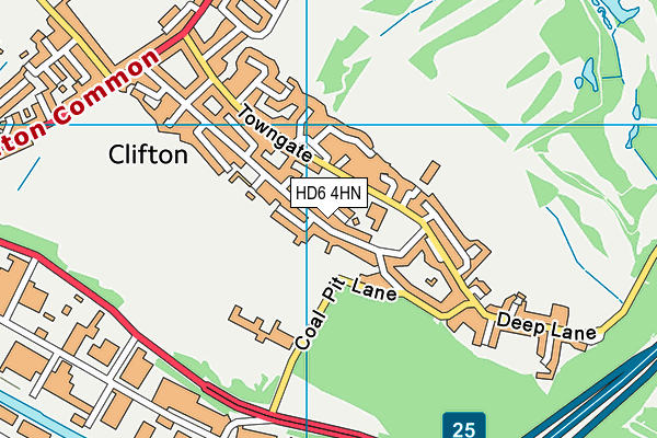 HD6 4HN map - OS VectorMap District (Ordnance Survey)
