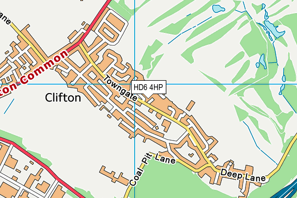 Towngate Playing Fields map (HD6 4HP) - OS VectorMap District (Ordnance Survey)