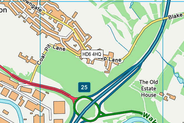 HD6 4HQ map - OS VectorMap District (Ordnance Survey)