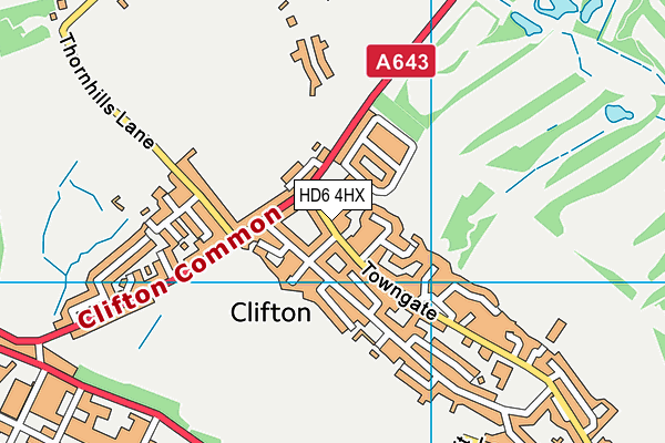 HD6 4HX map - OS VectorMap District (Ordnance Survey)