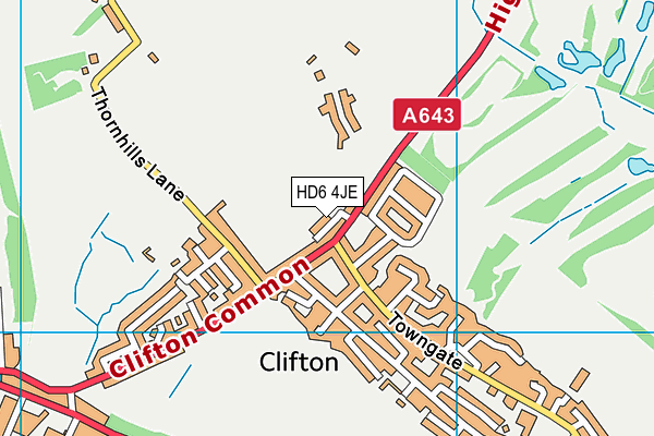 HD6 4JE map - OS VectorMap District (Ordnance Survey)