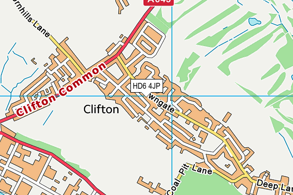 HD6 4JP map - OS VectorMap District (Ordnance Survey)