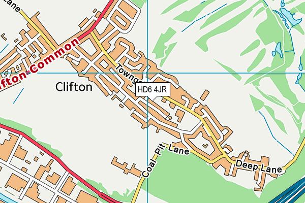 HD6 4JR map - OS VectorMap District (Ordnance Survey)