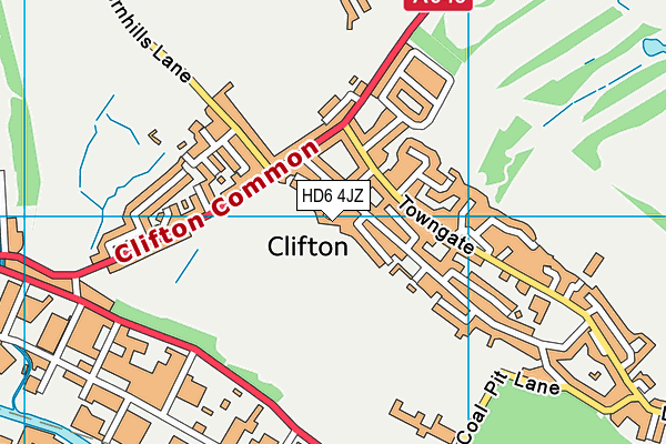 HD6 4JZ map - OS VectorMap District (Ordnance Survey)