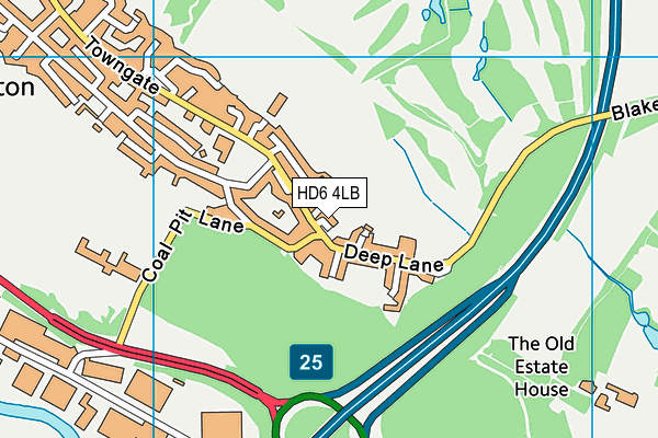 HD6 4LB map - OS VectorMap District (Ordnance Survey)