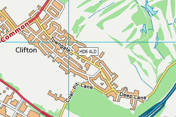 HD6 4LD map - OS VectorMap District (Ordnance Survey)