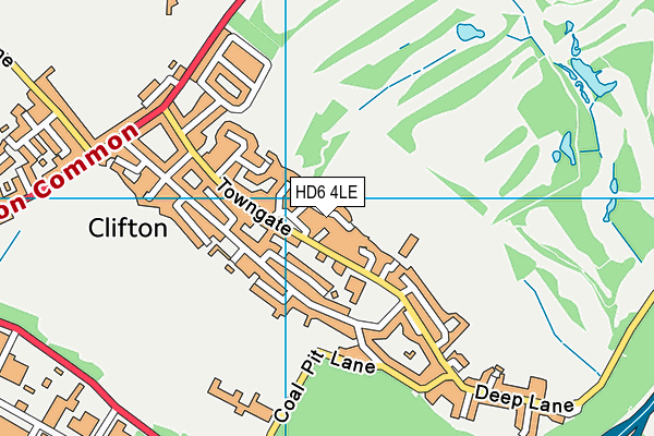 HD6 4LE map - OS VectorMap District (Ordnance Survey)