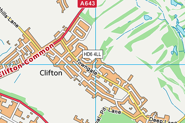 HD6 4LL map - OS VectorMap District (Ordnance Survey)