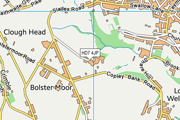 HD7 4JP map - OS VectorMap District (Ordnance Survey)