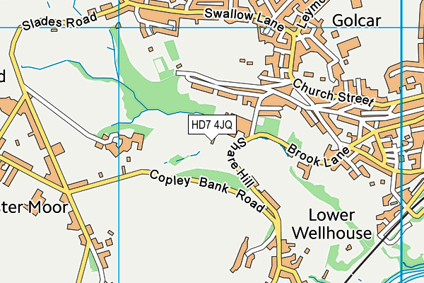 HD7 4JQ map - OS VectorMap District (Ordnance Survey)