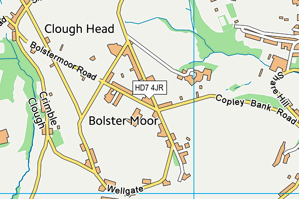HD7 4JR map - OS VectorMap District (Ordnance Survey)