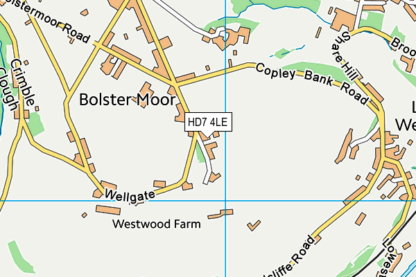 HD7 4LE map - OS VectorMap District (Ordnance Survey)