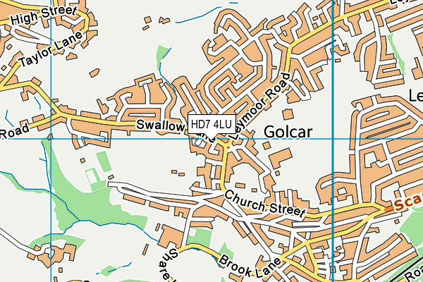 HD7 4LU map - OS VectorMap District (Ordnance Survey)