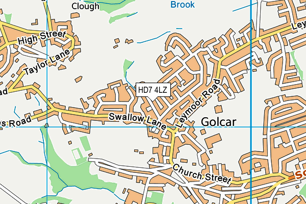 HD7 4LZ map - OS VectorMap District (Ordnance Survey)