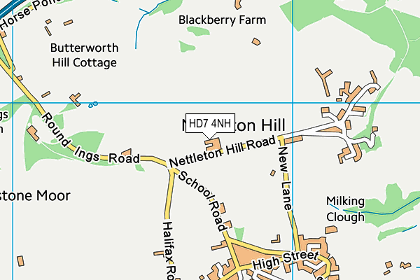 HD7 4NH map - OS VectorMap District (Ordnance Survey)