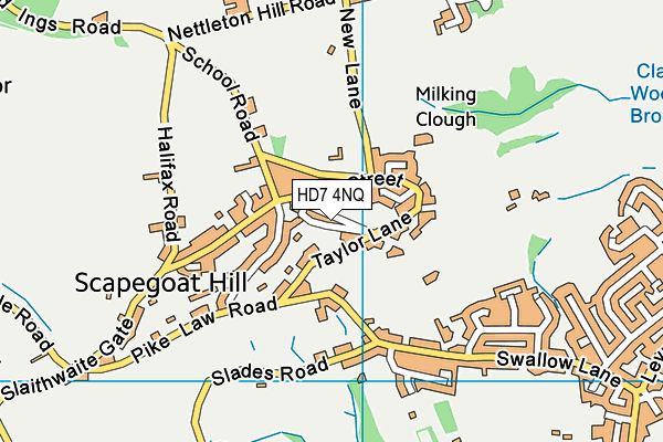 HD7 4NQ map - OS VectorMap District (Ordnance Survey)