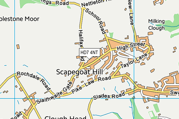 HD7 4NT map - OS VectorMap District (Ordnance Survey)