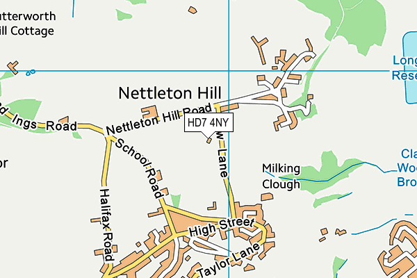 HD7 4NY map - OS VectorMap District (Ordnance Survey)