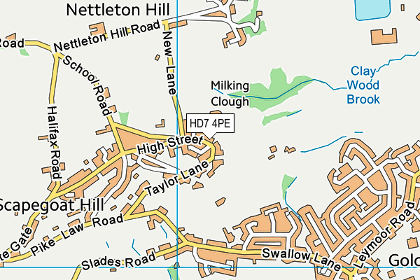 HD7 4PE map - OS VectorMap District (Ordnance Survey)