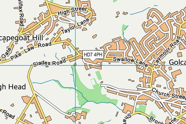 HD7 4PH map - OS VectorMap District (Ordnance Survey)