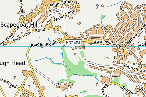 HD7 4PJ map - OS VectorMap District (Ordnance Survey)