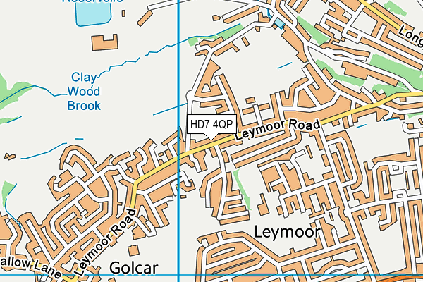 Leymoor Cricket Club map (HD7 4QP) - OS VectorMap District (Ordnance Survey)