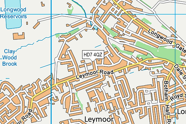 HD7 4QZ map - OS VectorMap District (Ordnance Survey)