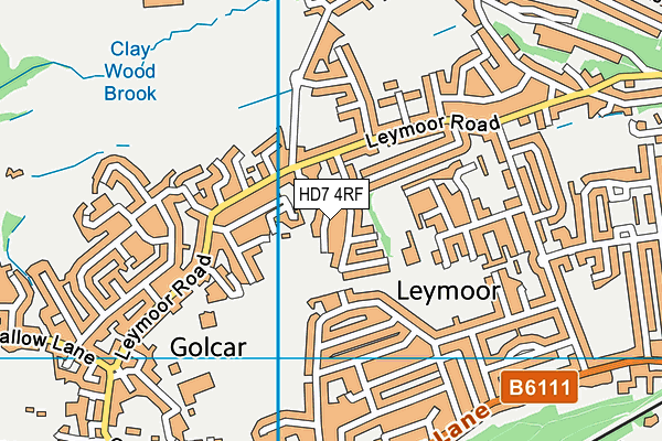 HD7 4RF map - OS VectorMap District (Ordnance Survey)