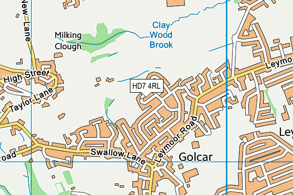 HD7 4RL map - OS VectorMap District (Ordnance Survey)