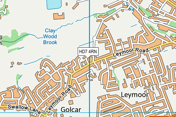 HD7 4RN map - OS VectorMap District (Ordnance Survey)