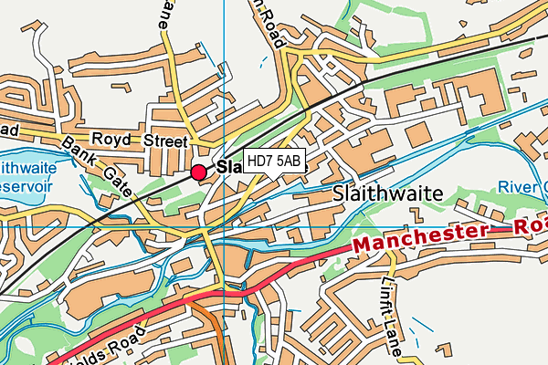 Wharfside Workout (Closed) map (HD7 5AB) - OS VectorMap District (Ordnance Survey)