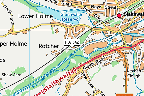 HD7 5AZ map - OS VectorMap District (Ordnance Survey)