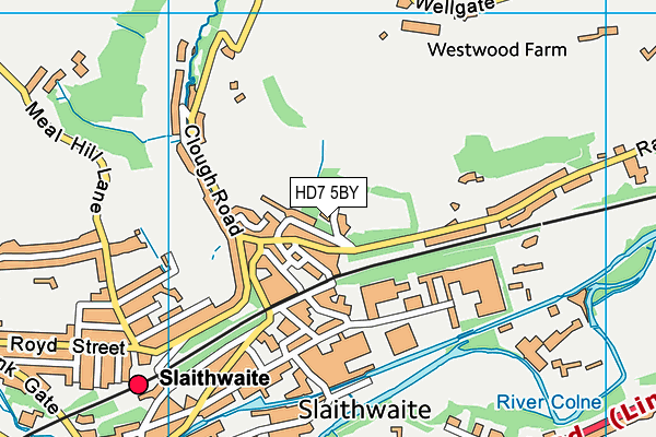 HD7 5BY map - OS VectorMap District (Ordnance Survey)