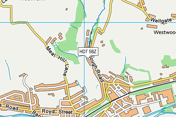 HD7 5BZ map - OS VectorMap District (Ordnance Survey)