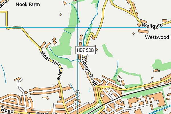 HD7 5DB map - OS VectorMap District (Ordnance Survey)