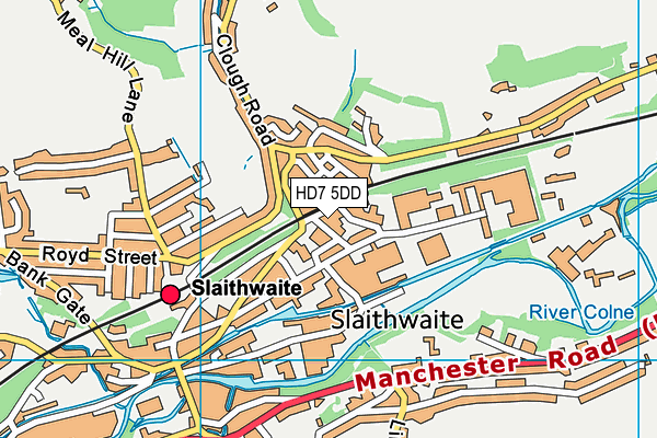 HD7 5DD map - OS VectorMap District (Ordnance Survey)