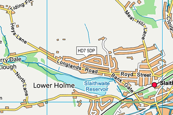 HD7 5DP map - OS VectorMap District (Ordnance Survey)