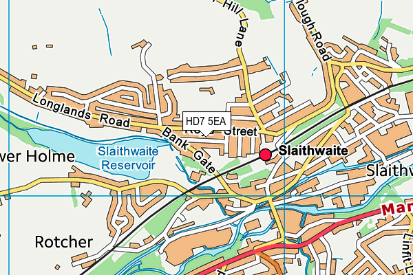 HD7 5EA map - OS VectorMap District (Ordnance Survey)